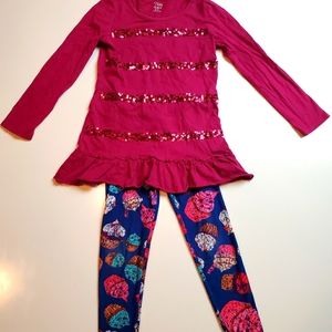 Sequin shirt and leggings